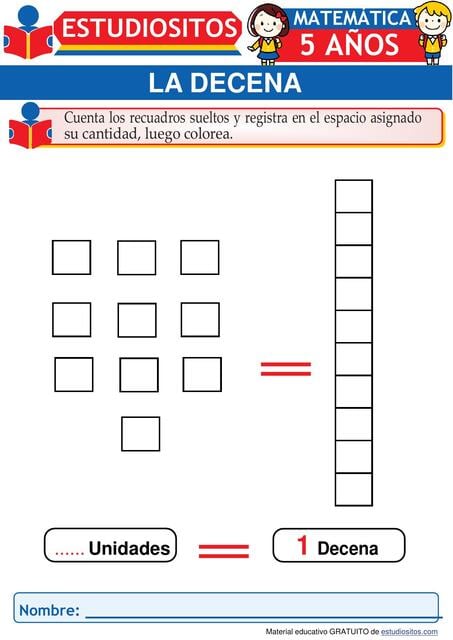 La Decena para Ninos de Cinco Anos | Cecilia Angeles | uDocz