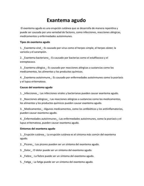 Exantema Agudo Aura Ester Peréz Rada Udocz