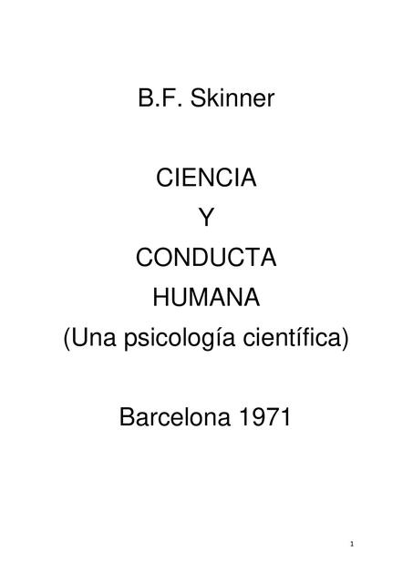 Skinner; Ciencias y conducta humana Emociones