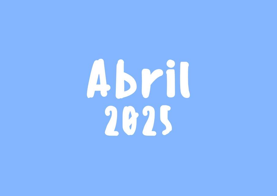 Planner || ABRIL