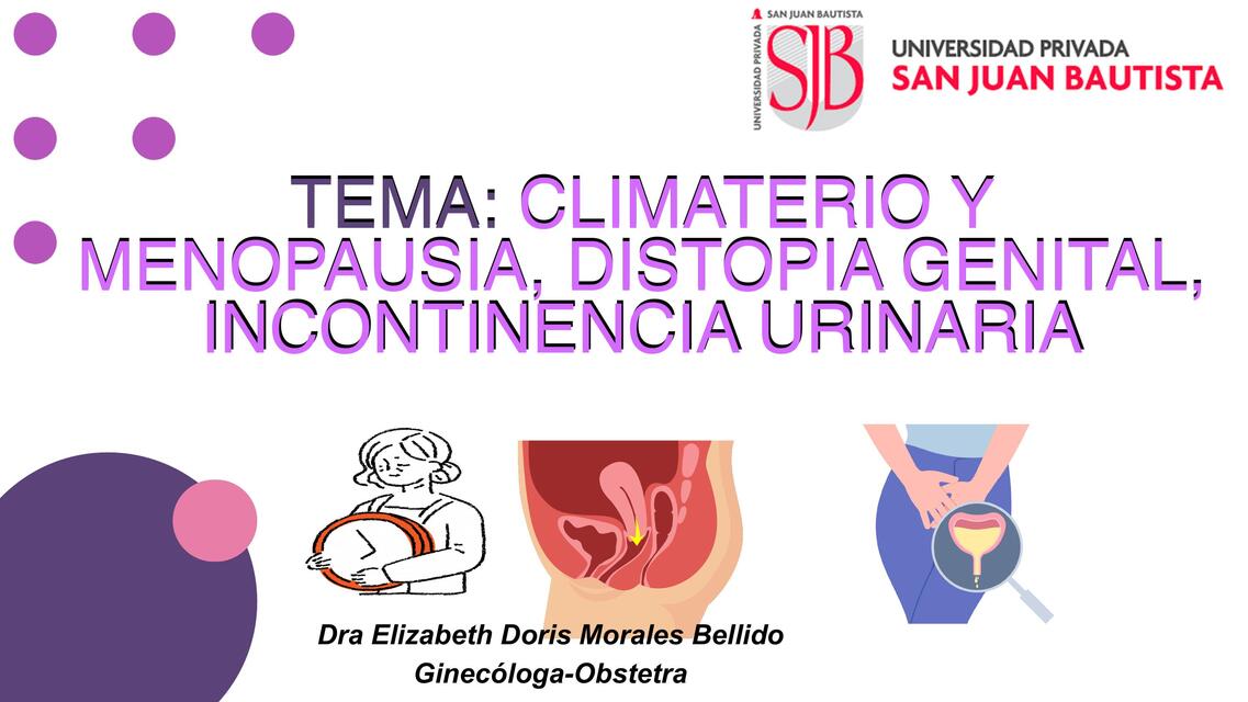 GINECOLOGIA - Climaterio Y Menopausia Distopia Genital