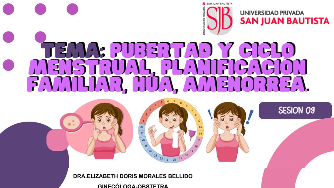 GINECOLOGIA- Pubertad y Ciclo Menstrual Planificació