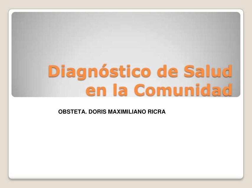 DIAGNOSTICO DE SALUD COMUNITARIA