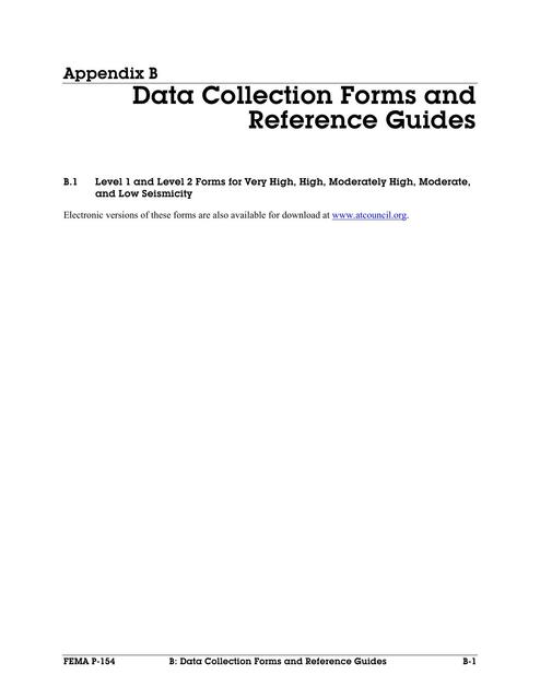 Fema P 154datacollectionformsthirdedition