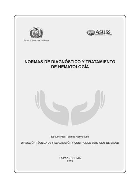 Norma de diagnostic y tratamiento de Hematología