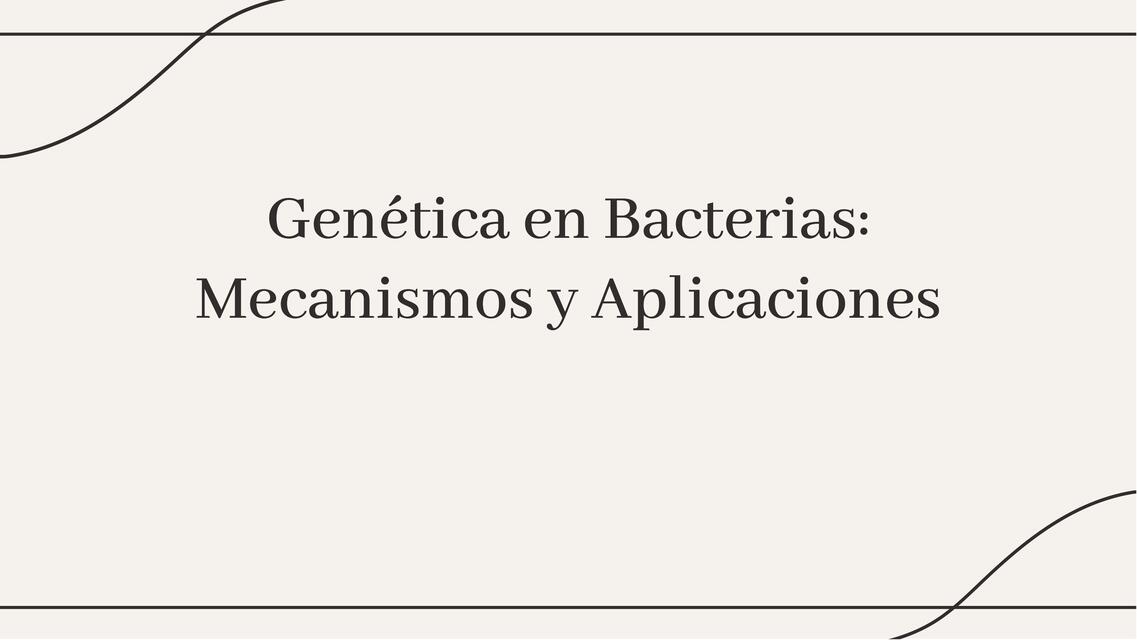 Genética en bacterias