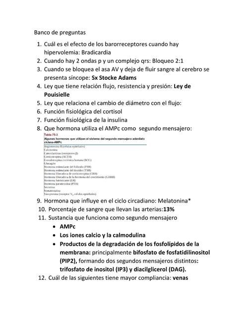 Preguntas fisiología