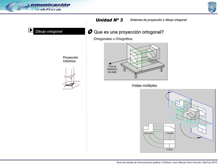 Sistemas de proyección y dibujo ortogonal