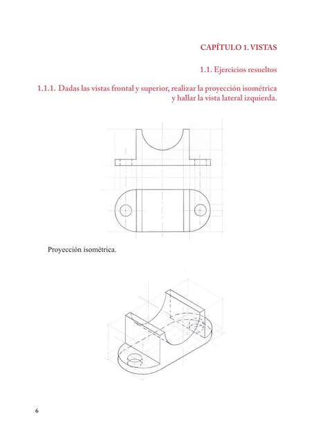 Proyección isométrica ejercicios resueltos