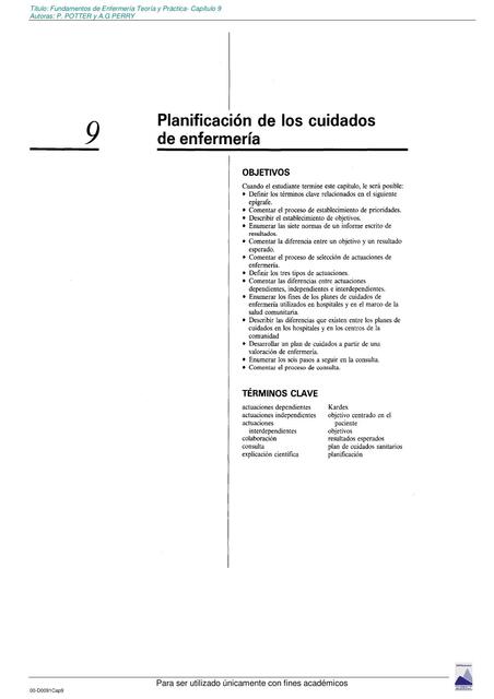 Planificacion de Enfermeria