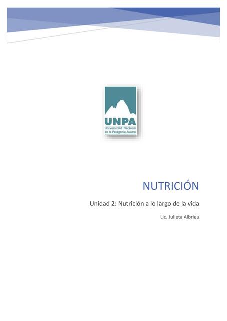 Teorico Nutrición UNIDAD 2