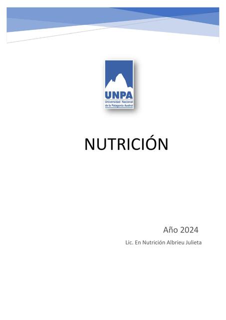 Teorico Nutrición UNIDAD 1 1