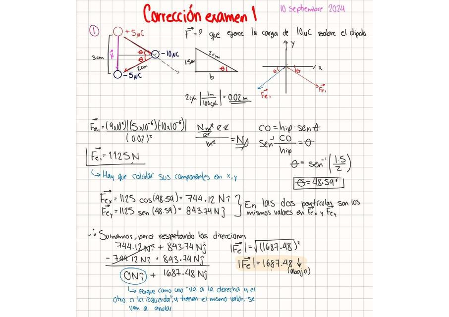 Corrección de examen 1 Física 2