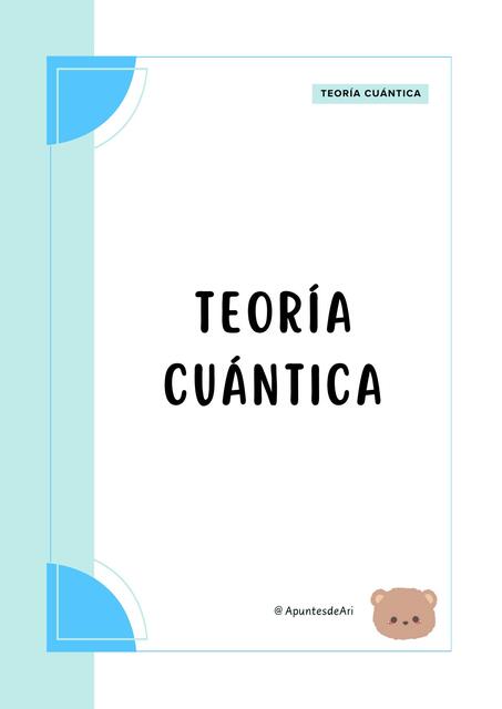 Teoría Cuántica