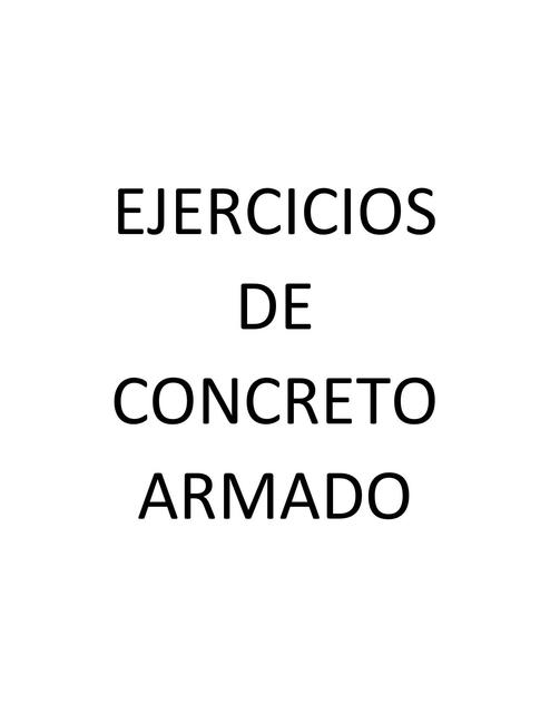 EJERCICIOS DE CONCRETO ARMADO