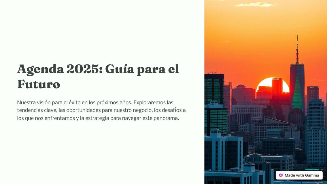 Agenda Guia para el Futuro