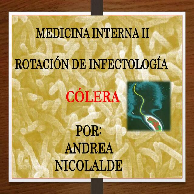 Cólera Rotación de Infectología