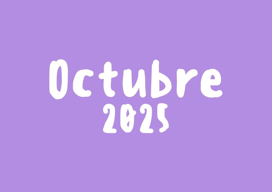 Planner || OCTUBRE