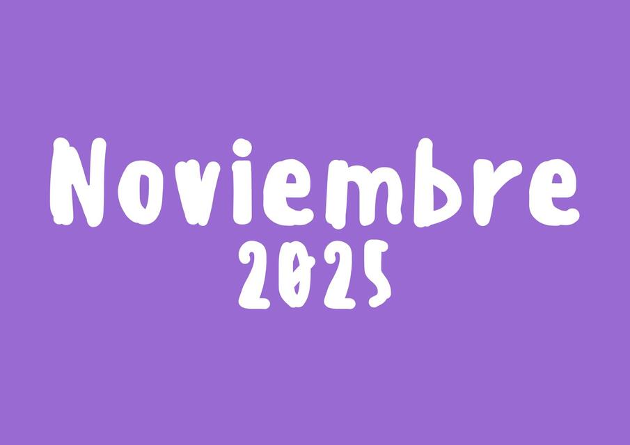 Planner || NOVIEMBRE