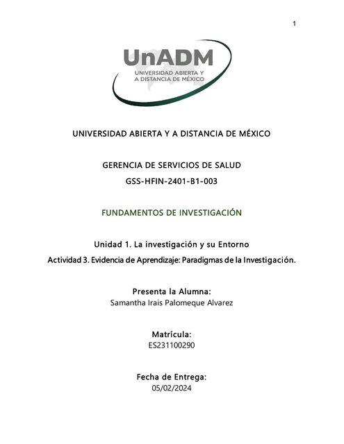 Paradigmas de la Investigación