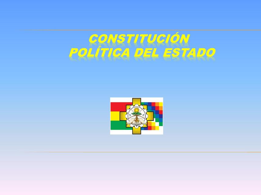 Constitución política del estado