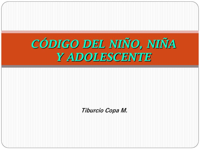 Código del niño, niña y adolescente 