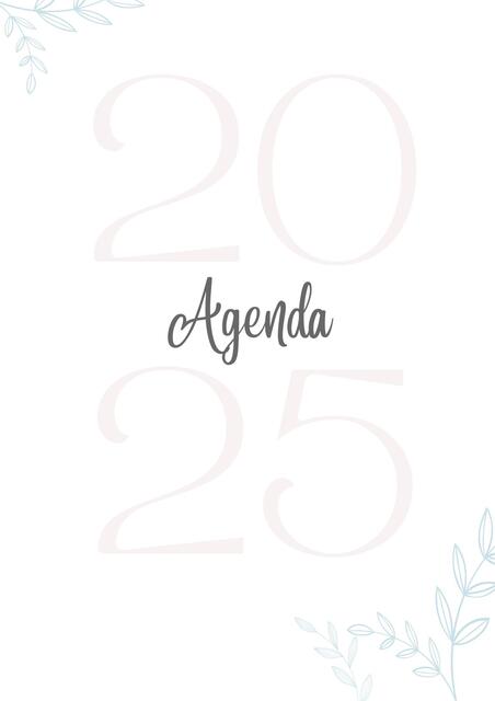 Agenda 2025 y para otros años minimalista rosa