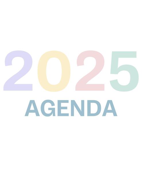 Agenda 2025 Colores Pastel