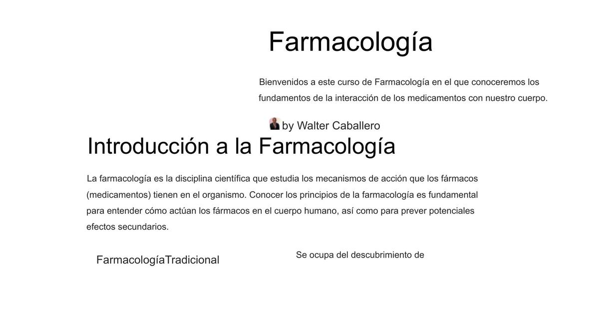 Farmacologia