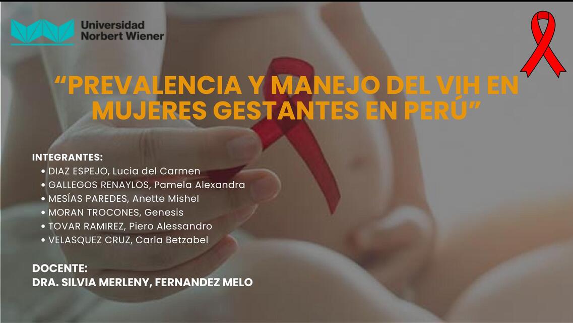 Prevalencia y manejo del VIH en mujeres gestantes