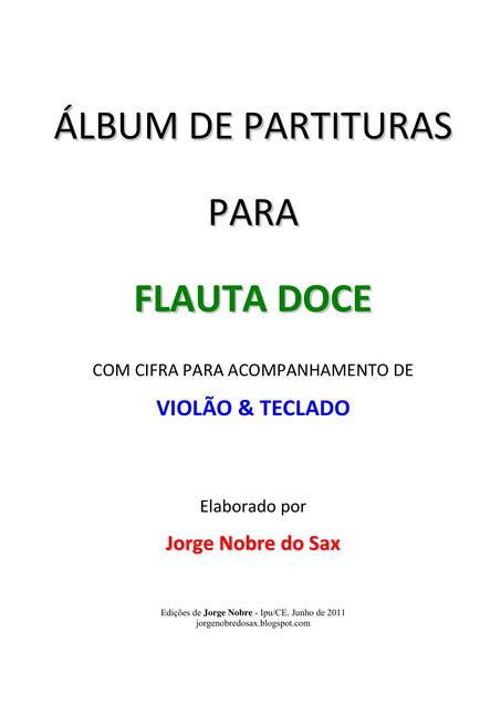 Album de partitura para flauta doce Jorge Nobre 4