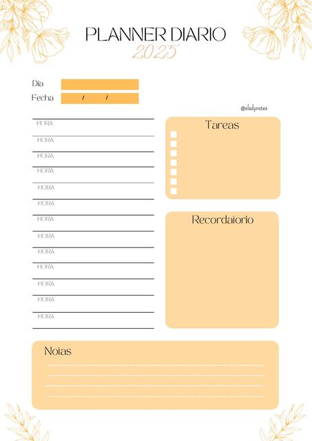 Planner Diario 2025 Orange