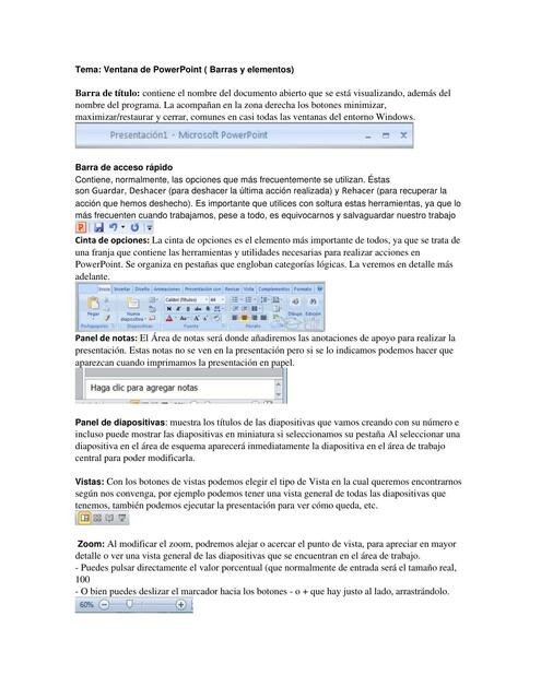 Barras y elementos de powerpoint