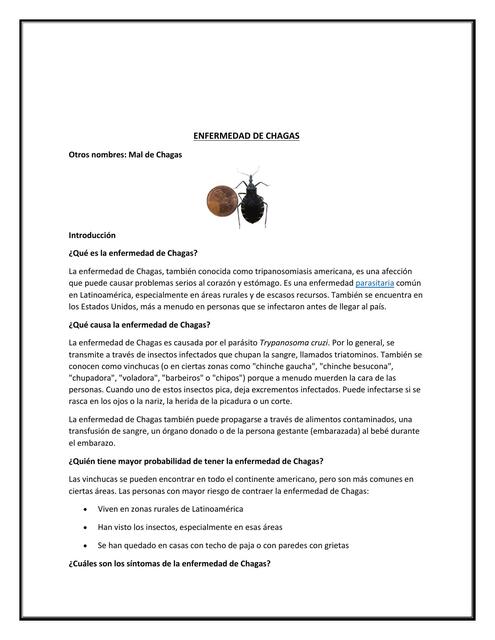 ENERMEDAD DE CHAGAS