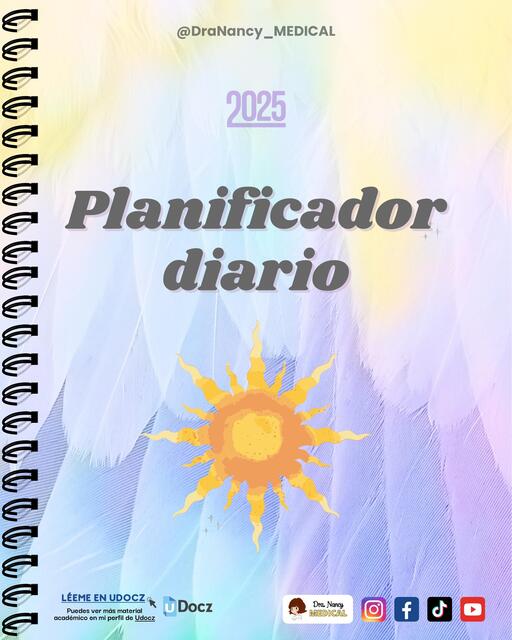 Planner diario 2025 Solecito DraNancy MEDICAL