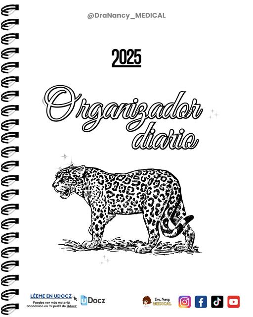 Planner diario 2025 Leopardo Dra Nancy MEDICAL