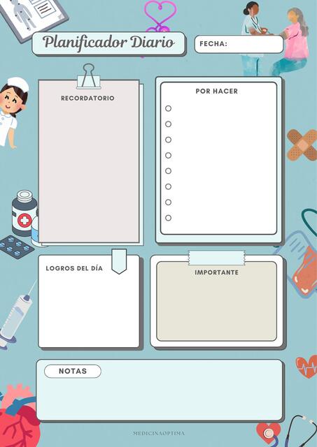 Planner Diario Medicina 2025