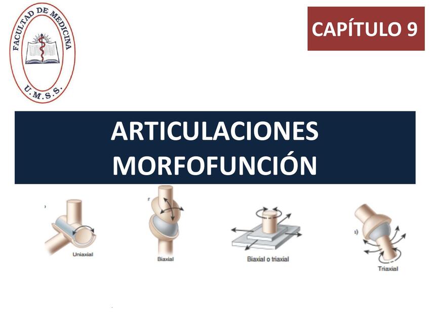 CAPITULO 9 ARTICULACIONES -PROPE-UMSS- MORFOFUNCION