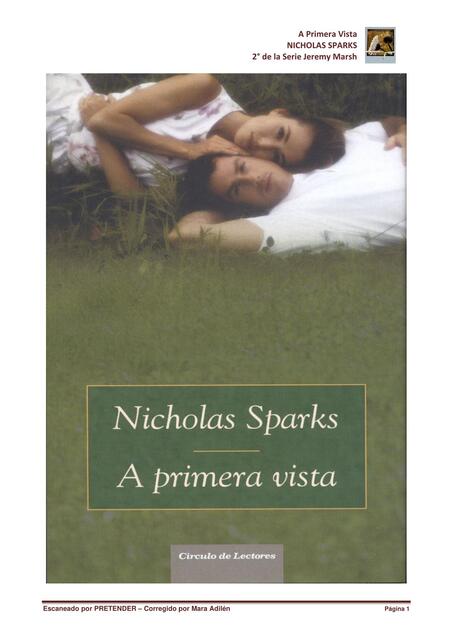 NICHOLAS SPARKS a primera vista