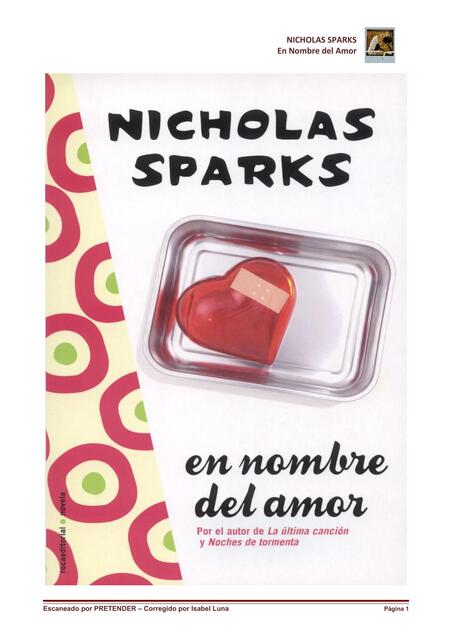 En el nombre del amor de Nicholas Sparks