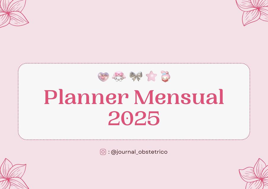 Planner Mensual 2025