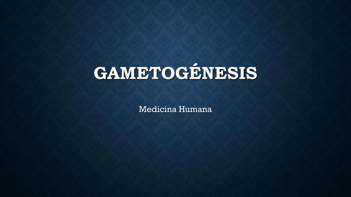 Gametogénesis 