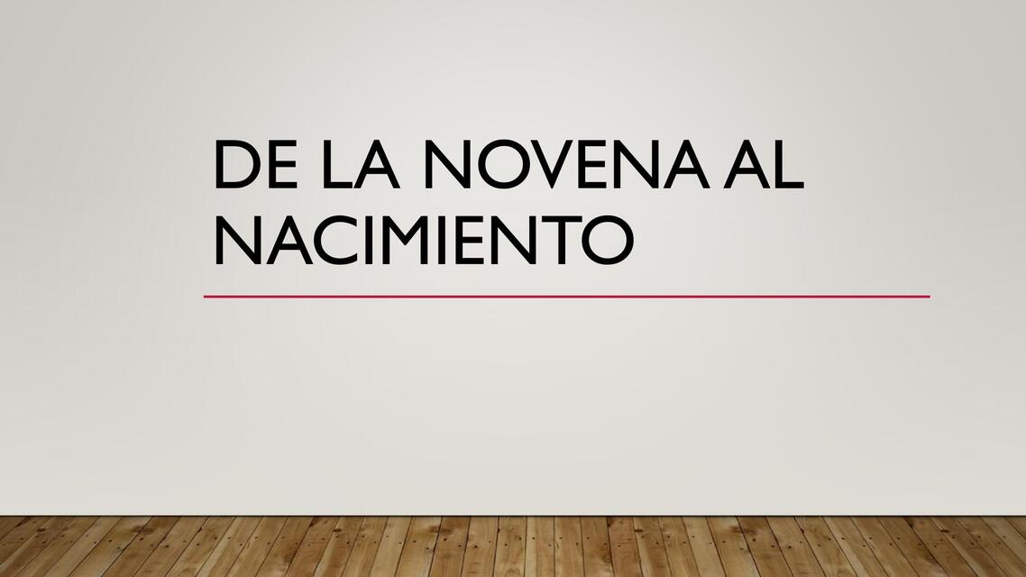 TEMA 4 NOVENA AL NACIMIENTO