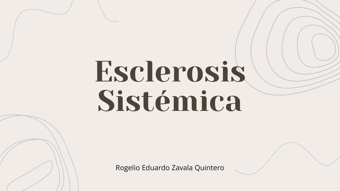 Esclerosis sistémica