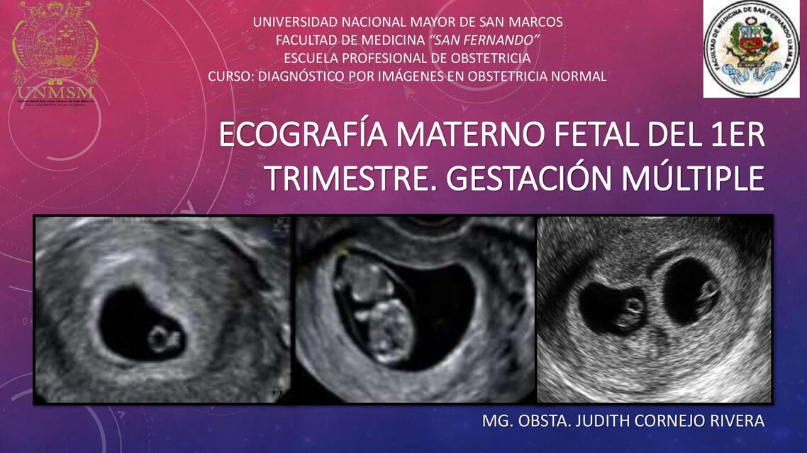 Ecografia materno fetal 1er trimestre