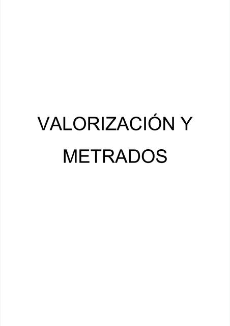 valorizacion y metrados monografia compress