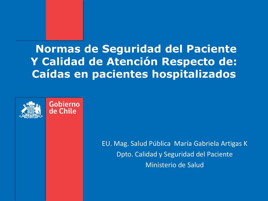 Caídas en pacientes hospitalizados 