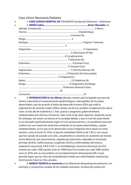 Caso clínico Neumonia Pediatria