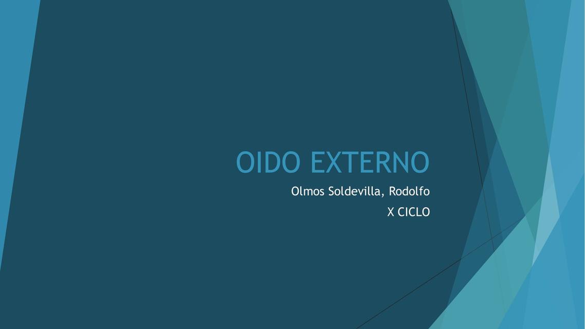 Oído externo