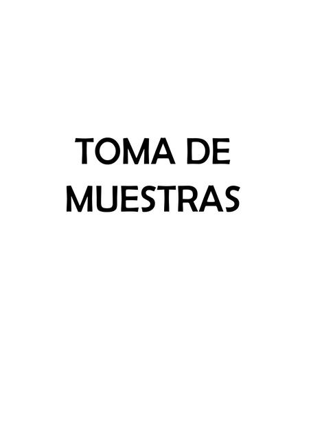 24 TOMA DE MUESTRAS